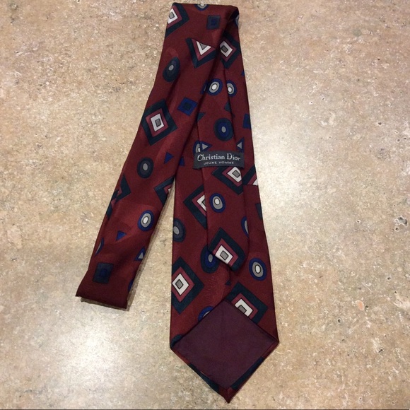 CHRISTIAN DIOR VINTAGE GEOMETRIC TIE - Picture 3 of 5